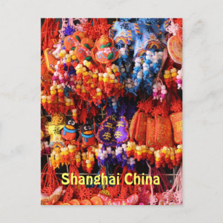BRIEFKAART - Kleurrijke Chinese inkets Shanghai