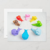 Briefkaart kleurrijke slakken (Voorkant / Achterkant)