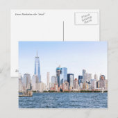 Briefkaart Kleurschets onderaan Manhattan (Voorkant / Achterkant)
