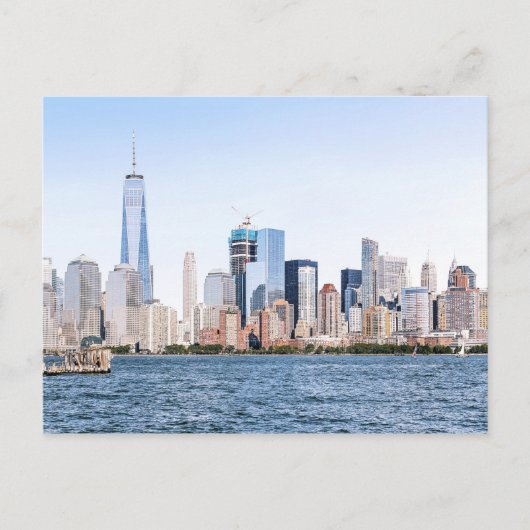 Briefkaart Kleurschets onderaan Manhattan (Voorkant)