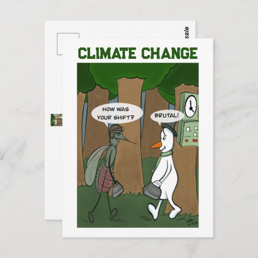 Briefkaart klimaatverandering (Voorkant / Achterkant)