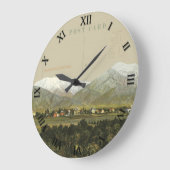 Briefkaart klok - Claremont CA & Old Baldy Mountai (Hoek)