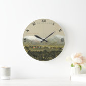 Briefkaart klok - Claremont CA & Old Baldy Mountai (Huis)