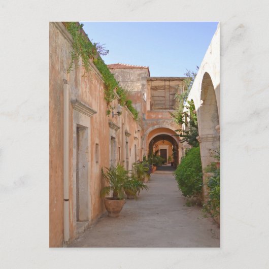 Briefkaart klooster Courtyard (Voorkant)