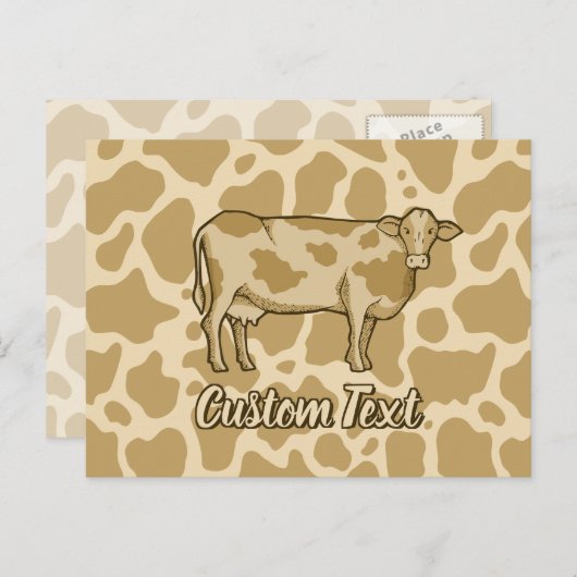 Briefkaart koe profiel (Voorkant / Achterkant)