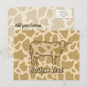 Briefkaart koe profiel