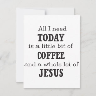 briefkaart koffie en Jezus