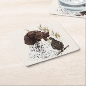 Briefkaart Koffie van het Duitse Shorthaired Point Kartonnen Onderzetters (Schuin)