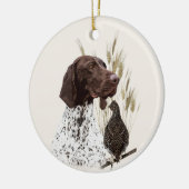 Briefkaart Koffie van het Duitse Shorthaired Point Keramisch Ornament (Links)