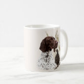 Briefkaart Koffie van het Duitse Shorthaired Point Koffiemok (Voorkant rechts)
