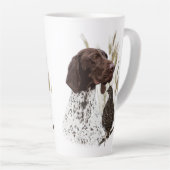 Briefkaart Koffie van het Duitse Shorthaired Point Latte Mok (Rechterhoek)