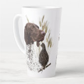 Briefkaart Koffie van het Duitse Shorthaired Point Latte Mok (Linkerhoek)