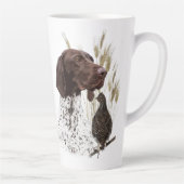 Briefkaart Koffie van het Duitse Shorthaired Point Latte Mok (Rechts)