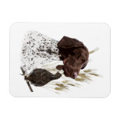 Briefkaart Koffie van het Duitse Shorthaired Point Magneet (Horizontaal)