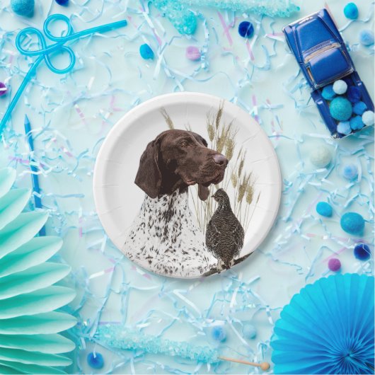 Briefkaart Koffie van het Duitse Shorthaired Point Papieren Bordje (Feest)