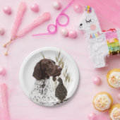 Briefkaart Koffie van het Duitse Shorthaired Point Papieren Bordje (Feest)