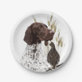 Briefkaart Koffie van het Duitse Shorthaired Point Papieren Bordje (Voorkant)