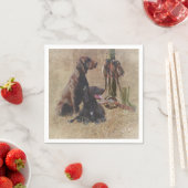 Briefkaart Koffie van het Duitse Shorthaired Point Servet (Insitu)