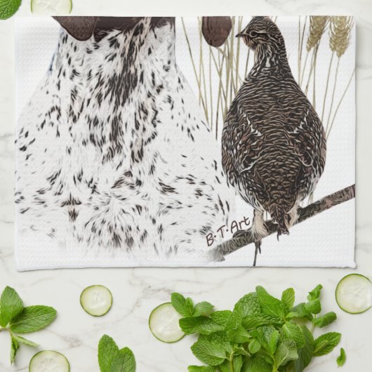 Briefkaart Koffie van het Duitse Shorthaired Point Theedoek (Gevouwen)