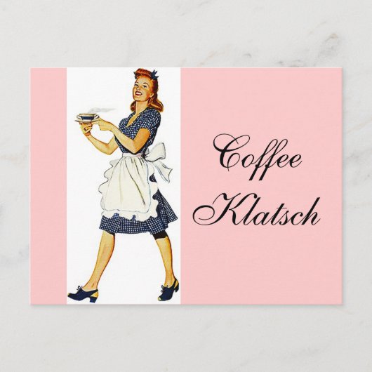 Briefkaart  koffiekoffie Klatsch Invite (Voorkant)