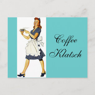 Briefkaart koffiekoffie Klatsch Invite