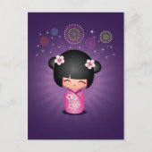 Briefkaart Kokeshi Cutie Fireworks (Voorkant)