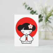 Briefkaart Kokeshi Doll (Staand voorkant)