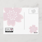 Briefkaart Kokeshi Sakura & Cherry Tree (Achterkant)