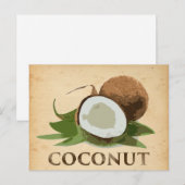 Briefkaart kokosnoot (Voorkant / Achterkant)