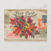 BRIEFKAART  KOLLAGE FALL LEAVES (Voorkant)