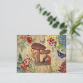 BRIEFKAART  KOLLAGE MUSHROOM (Staand voorkant)
