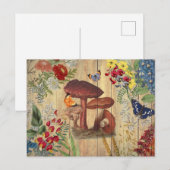 BRIEFKAART  KOLLAGE MUSHROOM (Voorkant / Achterkant)