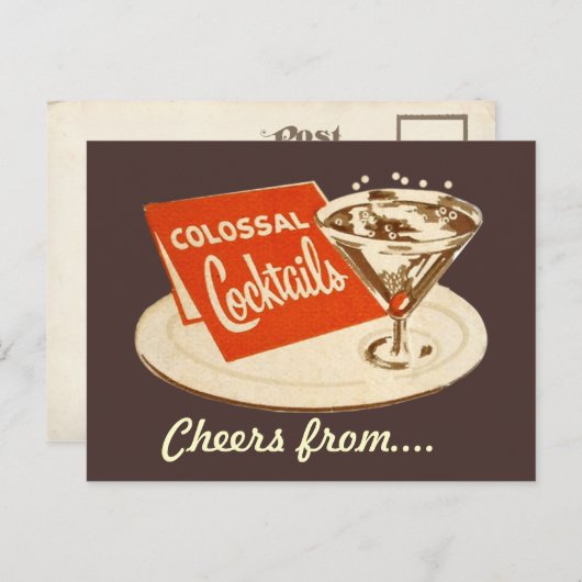 Briefkaart - kolossale cocktails (Voorkant / Achterkant)