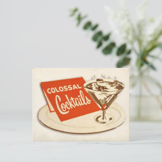  Briefkaart - kolossale cocktails (Staand voorkant)
