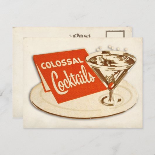  Briefkaart - kolossale cocktails (Voorkant / Achterkant)