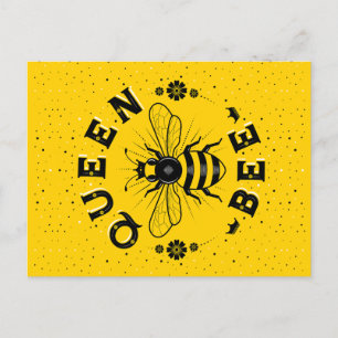 Briefkaart koningin Bee