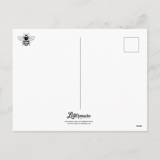 Briefkaart koningin Bee (Achterkant)
