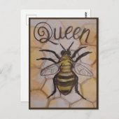 Briefkaart koningin Bee (Voorkant / Achterkant)