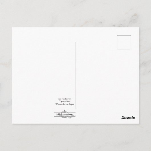 Briefkaart koningin Bee (Achterkant)