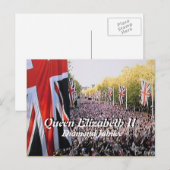 Briefkaart koningin Elizabeth Diamond Jubilee (Voorkant / Achterkant)