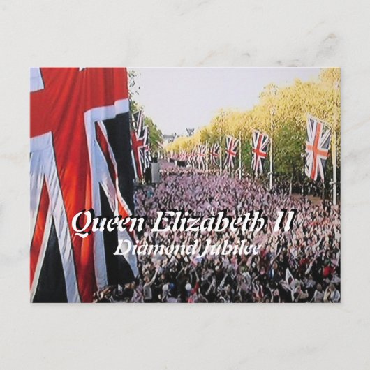 Briefkaart koningin Elizabeth Diamond Jubilee (Voorkant)