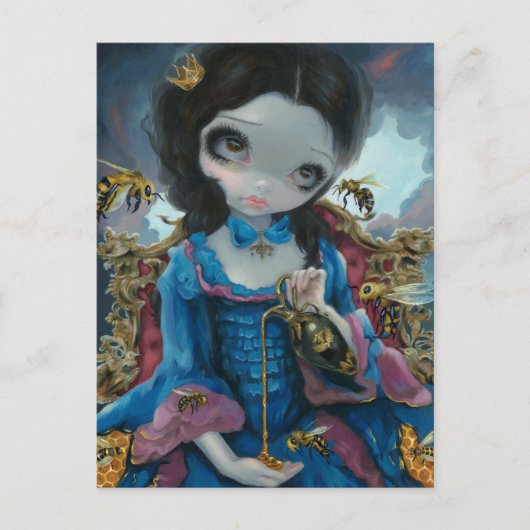 briefkaart "koningin van bijen" (Voorkant)