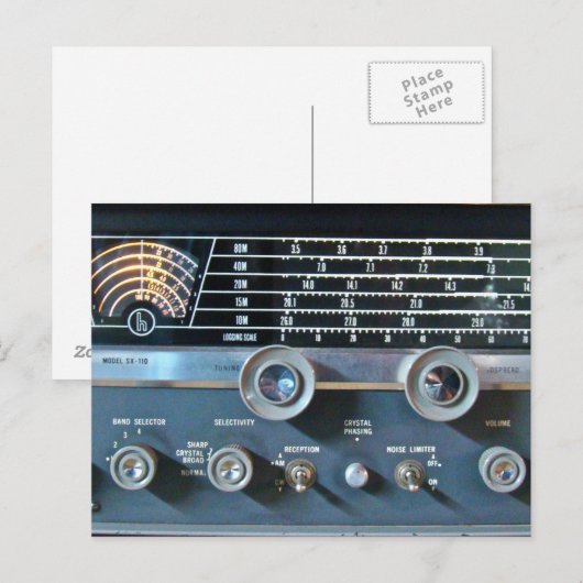 Briefkaart kortegolfradio-ontvanger (Voorkant / Achterkant)