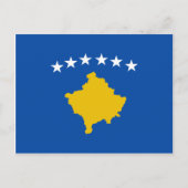Briefkaart Kosovo-vlag (Voorkant)