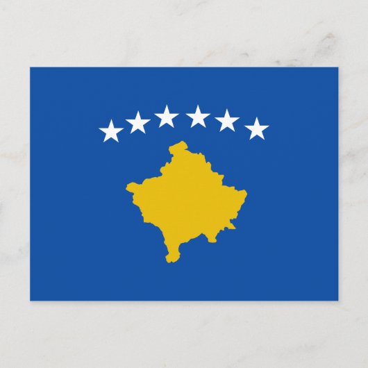 Briefkaart Kosovo-vlag (Voorkant)