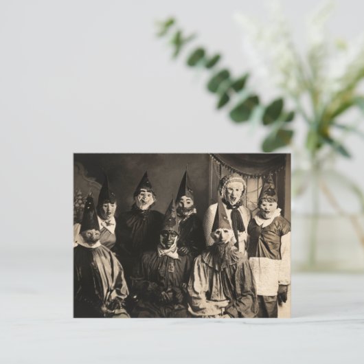 Briefkaart  kostumepartij (Staand voorkant)