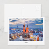 Briefkaart Krakow in Polen (Voorkant / Achterkant)
