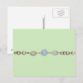 Briefkaart - kralen en koperketen (Voorkant / Achterkant)