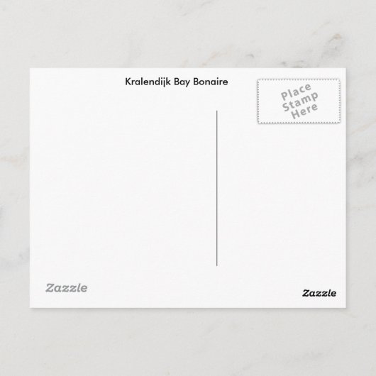 Briefkaart Kralendijk Bay Bonaire (Achterkant)