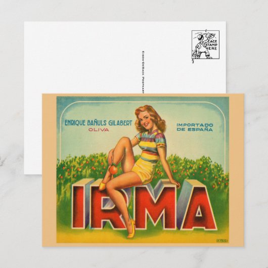 Briefkaart  Kratellabel (Voorkant / Achterkant)